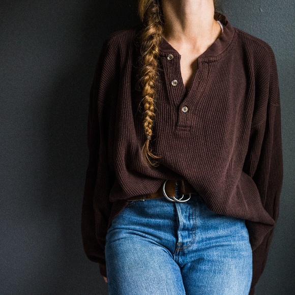Vintage Tops - Vintage Oversized Henley